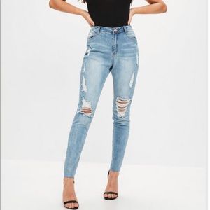 High waisted jeans
